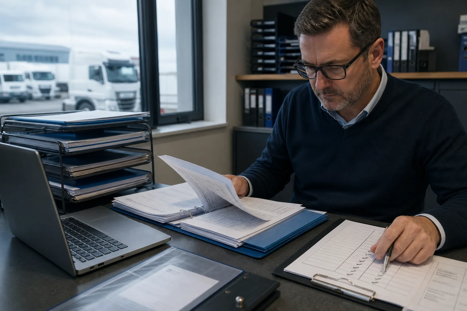 Transport compliance records being independently audited